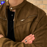 ミーレ YKK スエード バイカー ジャケット