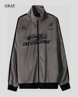 (UNISEX) Velour Track Jersey Jacket