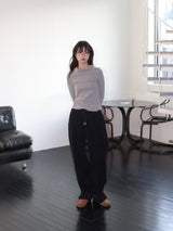 コーデュロイストラップパンツ (BLACK)