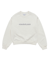 25FW WOMAN ラウンドフォントレタリングクロップスウェット クリーム