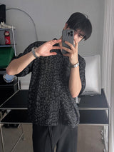 ASCLO Leopard Open Collar Short Sleeve Shirt (3color)