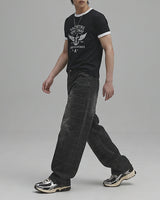 (UNISEX) ネットチェックワイドデニム26SS-008