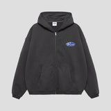 スクリプトロゴパッチジップフーディー