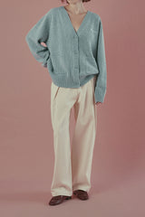 Nuts v-neck cardigan_skyblue
