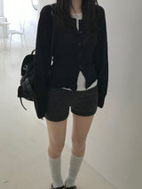 モヘアバックレスカーディガン (3 colors)