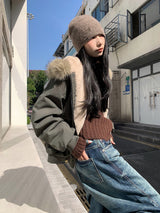 Grand Fur Hoodie Zip-Up Parka Jacket