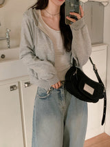 Everyday 2WAY Crop Loose Hood Zip-up (9color)