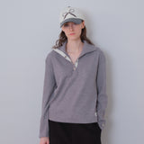 Melange Snap Knit Polar Tee