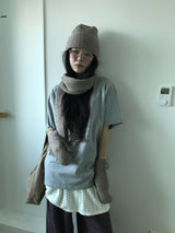 スノーマンオーバーサイズTシャツ (4 Colors)