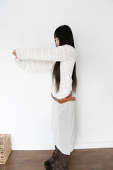 unbal mesh midi skirt(3colors)