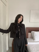 Grace Two-Tuck Button Wide Long Slacks