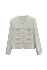 CHERISH TWEED JACKET / WHITE