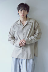 BIO-WASHED CREASE TAILORED SHIRT (Ash Beige)