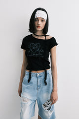 ハート2Tシャツ(black)