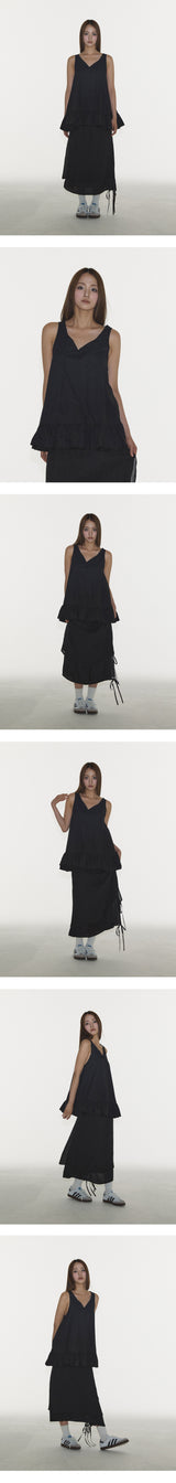 シャインダブルスカート IN BLACK