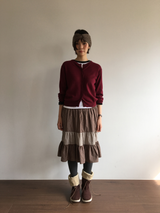 フォールド チェック スカート (3color)
