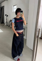 ROLL-UP WIDE DENIM
