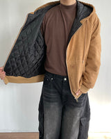 Work Corduroy Hood Zip-Up