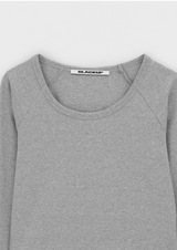 [B-BASIC] スタンダードナグランUネック長袖Tシャツ (2サイズ)