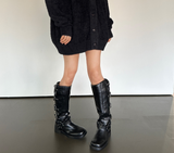 FAUX-LEATHER FEMININE POINT DAILY SIDE-BUCKLE 5CM PLATFORM HEELS - 2 COLOR