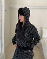 Ellie Heart Stripe Hoodie