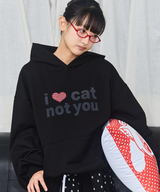 アイラブキャットノットユーキャットイヤーフーディー