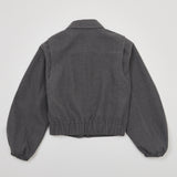 ツーウェイジップアップクロップブルゾン GRAY