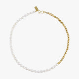 Fresh Pearl Golden Necklace