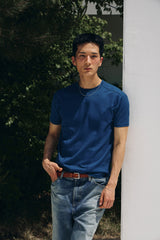 Cool curve half t-shirts(Aquablue)