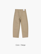 Curved Cotton Pants 5COLOR