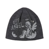 Egg Angel Beanie - CHARCOAL