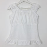 Flower ombre shirring blouse (2color)