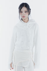 アンフーディーカーディガン ivory