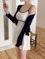[MADE] Marine-Style Color-Block Sleeveless Dress with Built-in Bra Cups