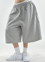 M-XXL❤2カラーズ❤ プラネッド❤ オーバーフィットバミューダパンツ
