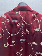 Red Glimmer  Soft  Constructed  Suit 