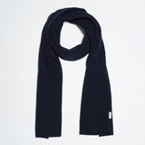 Cashmere Blend Knit Scarf_Navy