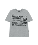 フェイスグランジグラフィックレギュラーフィットTシャツ -ミランジェグレー
