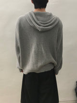 Meliou Crop Knit Hooded Zip-Up 3C
