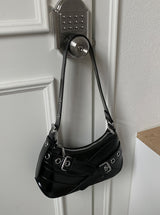 Buckle Leather Eyelet Daily Shoulder Bag