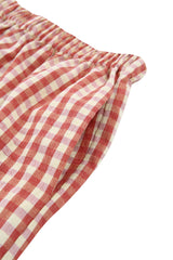 PRS Red Check Pajama Long Pants Set-up
