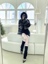 [Only Seow] 1107. Big hood fur crop jk (3color)