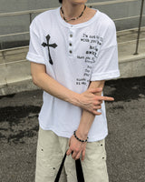 Crozen Waffle Henley Short Sleeve