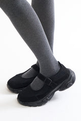 Platform mary jane strap shoes
