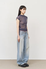 (W) Lace Sagging Denim