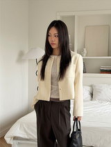 All day semi wide slacks(3color)
