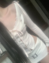 Furreni Lace Strap Top (ivory)