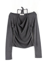 ディアルレイヤードホルターTシャツ