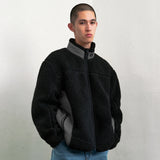 CURVED SHERPA FLEECE JACKET
