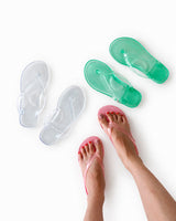 Jelly transparent flip flops